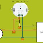 Schéma de montage pour radiateur avec fil pilote (module DiO 54755)