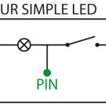 Schéma électronique avec bouton à led